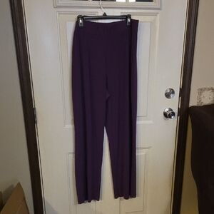 Susan Graver Purple Wide Leg Pants Size 1X